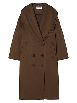 Двустороннее шерстяное пальто-шарф Rohe с уютным шалевым воротником 11024847