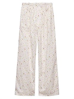 Брюки Prada с цветочным принтом из 100% хлопка, свободный крой и эластичный пояс 11009868