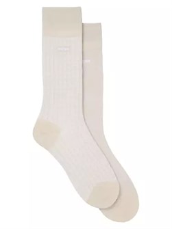 Набор мужских носков из хлопка Boss с усиленными пяткой и носком, два дизайна в одной упаковке 10043195