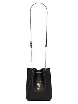 Saint Laurent Сумка из мягкой овчины с цепочкой и съемным кожаным ремешком, 20 x 24 x 3 см 11014877