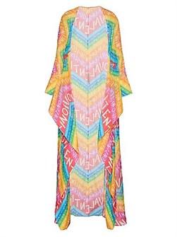 Valentino Garavani Кейп Валентино Гаравани с шевроном 24 из муслина (72% хлопок, 28% шелк) без подкладки, Италия 11012638