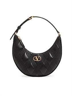 Valentino Garavani Мини-сумка через плечо Quiltie 67 из стеганого нубука с регулируемым ремешком 11012555