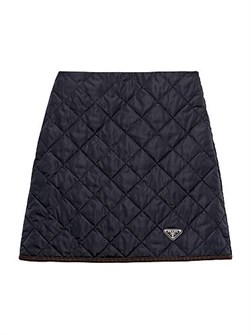 Легкая мини-юбка Prada Re-Nylon с объемной отделкой и металлическим логотипом 11020886