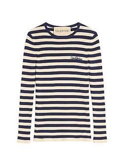 Свитер Valentino Garavani из 100% хлопка оптимальной длины, произведенный в Италии 11013491