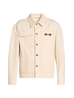 Жесткая джинсовая куртка Medusa от Versace с логотипом и карманами, 100% хлопок 11012866