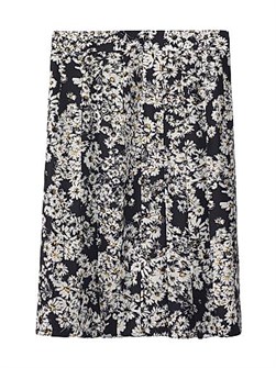 Шелковая миди-юбка Burberry с принтом ромашек, 100% шелк, Италия 11024782