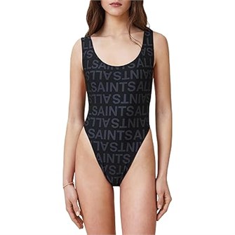 Купальник Cay As от AllSaints с круглым вырезом и высоким вырезом, 71% полиамид, 29% эластан 11030798