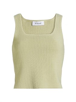 Топ Sain из рибаны Derek Lam с квадратным вырезом и бретельками, 62% вискозы, 18% нейлона 11011691