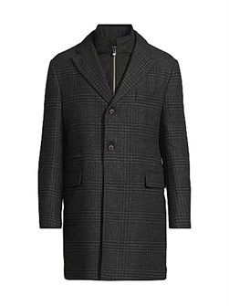 Приталенная шершавая куртка ID Glen Plaid от Corneliani с утеплённой подкладкой 11017658