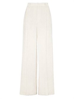 Брюки из флюидного кордюра с эластичным поясом и декоративными монили от Brunello Cucinelli, Италия 11014216