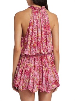 Poupette St Barth Платье Bianca с цветочным принтом и завязками, без рукавов, 100% вискоза 11025144