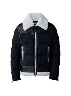 Длинный пуховик Mackage Robert с отделкой из овчины и карманами на молнии 11012731