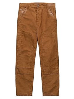 Брюки из молескина Prada с классической посадкой и необработанным краем, 100% хлопок 11019890