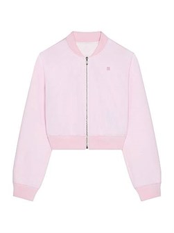 Куртка-бомбер слим-фит из хлопка Givenchy с эмблемой 4G и вышивкой медальоном на спине 11026934