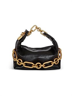Balmain Мини-сумка из кожи Mini Sync с металлической ручкой и крупной цепью, 22 см x 16 см x 7 см 11010386