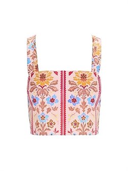 Hill House Home Кроп-топ Clara из 100% хлопка с квадратным вырезом и регулируемыми бретелями 11015494