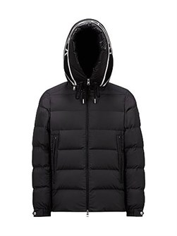 Короткая куртка-пуховик с капюшоном Cardere от Moncler, наполненная 90% пухом, 100% полиэстер 11021967