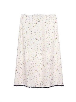 Юбка Prada с цветочным принтом и расклешенным силуэтом, выполненная из 38% шелка и 62% вискозы 11009867
