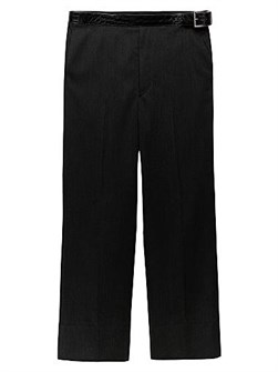 Прямые брюки Prada с широкими штанинами и съёмным кожаным поясом, 100% овечья шерсть 11021200