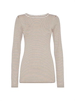 Brunello Cucinelli Легкий лонгслив из кашемира и шелка с блестящими полосами, 70% кашемир, 30% шелк, Италия 11028546