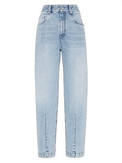 Оригинальные удобные джинсы Brunello Cucinelli с молнией и пуговицей, выполненные из 100% хлопка, сделанные в Италии 11029786