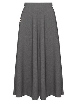 Valentino Garavani Миди-юбка Valentino из активной габардины с золотистыми деталями на карманах, Италия 11030370