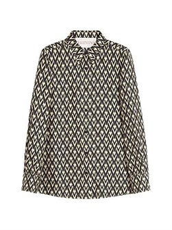 Шелковый лонгслив широкого кроя с принтом от Valentino Garavani, Италия 11026989