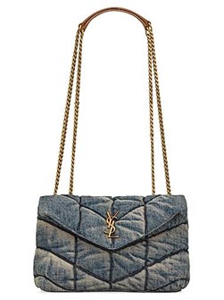 Saint Laurent Мини-сумка с декором  ,Кассандра , и внутренним карманом на молнии, 23 см x 15,5 см x 8,5 см 11008283