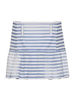 Мини-юбка Prada с полосками, плёночный стиль, 100% хлопок, эластичный пояс 11008417
