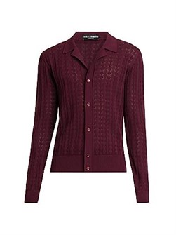 Хлопковый свитер с ромбовидным узором от Dolce &amp, Gabbana с круглым воротником и длинными рукавами 11023696