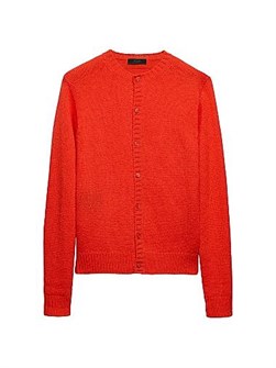 Кардиган Prada из 100% кашемира с геометрическим логотипом, свободного кроя 11020124