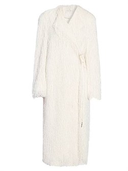 Шуба Rivia из искусственного меха Dries Van Noten с длинным поясом и лацканами, 100% полиэстер 11013738