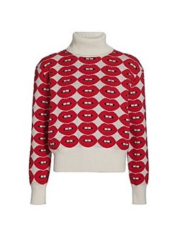 Кроп-свитер с горловиной French Kissing In The USA из мягчайшего итальянского кашемира, Libertine 11014659