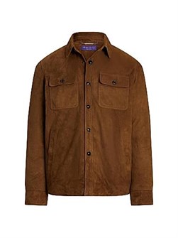 Замшевая куртка-рубашка с утеплителем из утиных перьев от Ralph Lauren, Италия 11023309