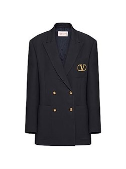 Двубортный жакет Formal Natte Valentino Garavani из 100% шерсти, Италия 11016702