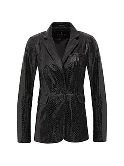 Жакет Gorski из натуральной замши с лацканами и прямыми рукавами на одной пуговице 11015833