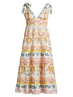 Платье миди из хлопка с глазчатой отделкой Maritime Magic от Farm Rio 11026192