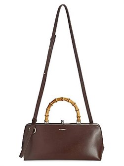 Jil Sander Сумка из натуральной кожи с верхней ручкой, молнией и съемным ремешком 11024634