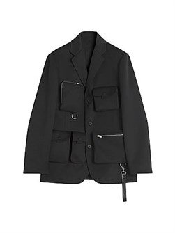 Стильная утилитарная куртка Lanvin из шерсти с множеством карманов и элегантным кроем 11023584