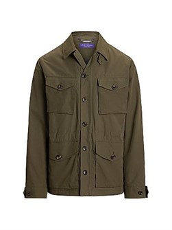 Утилитарная хлопковая куртка из твила Ralph Lauren с четырьмя карманами и шерстяной подкладкой, Италия 11023313