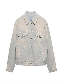 Кокосовая вельветовая куртка-болеро Prada свободного кроя с пуговицами и длинными рукавами, 100% хлопок 11009863