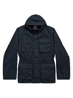 Пуховик Uniform Parka Balenciaga из хлопкового рипстопа с капюшоном и вышивкой на груди 11008660