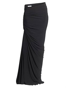 Макси-юбка Alaia с завязками и эластичным поясом, 96% вискоза, произведено во Франции 11010393