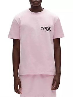 Purple Фиолетовая футболка с логотипом из тяжелого хлопкового джерси, реглан с коротким рукавом, 100% хлопок 10041850