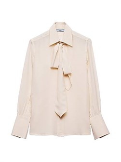 Классическая рубашка Old Marocain от Prada из 100% шелка с французскими манжетами 11009869