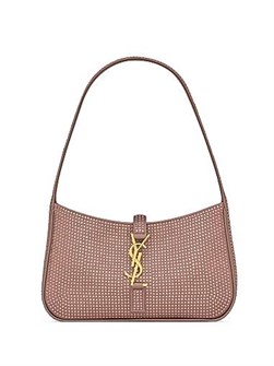 Saint Laurent Миниатюрная овчинная сумка Le 5 a 7 с заклепками и замшевой отделкой, размеры 19 х 11,5 х 4,5 см 11025113