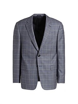 Пиджак из шерсти высшего качества с клетчатым рисунком от Giorgio Armani, Италия 11030227