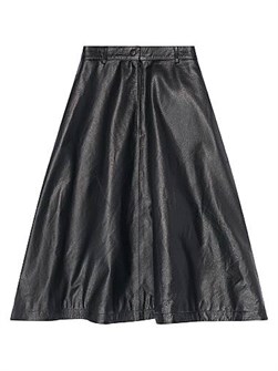 Юбка A-Line Balenciaga из бычьей кожи с застежкой-молнией, средней посадкой и четырьмя шлевками для ремня 11029352