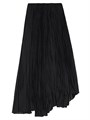 Плиссированная юбка из технического жаккарда Balenciaga с незаметной застёжкой и асимметричным подолом 11015054