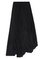 Плиссированная юбка из технического жаккарда Balenciaga с незаметной застёжкой и асимметричным подолом 11015054